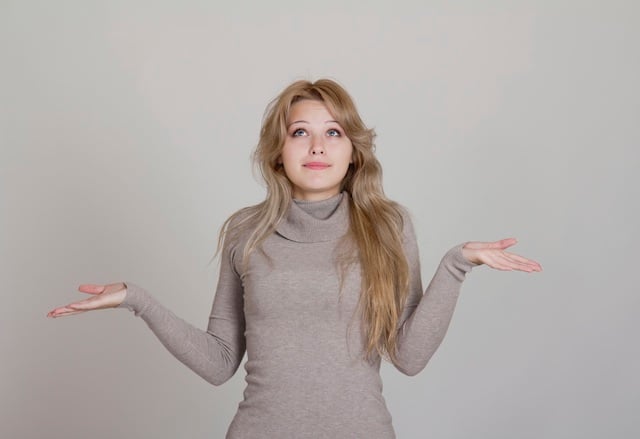 I couldn't find a photo of a confused face that didn't include someone shrugging their shoulders.