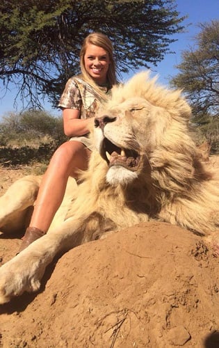 kendall jones with lion
