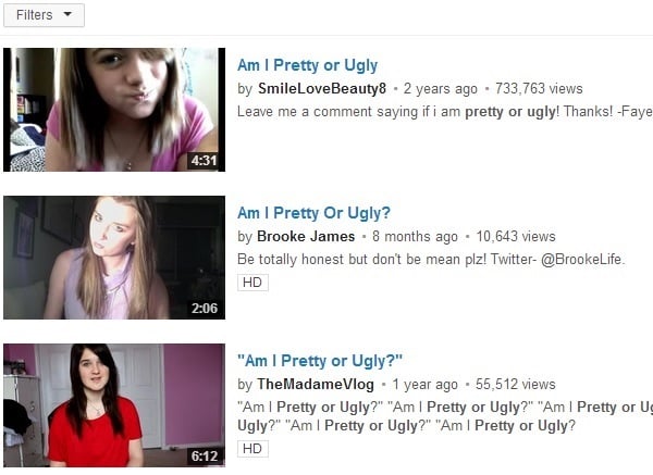 Teenagers Ask On Youtube Am I Pretty Or Ugly