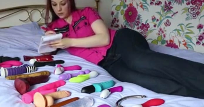 Testing Sex Toys Blonde Secretary Porn