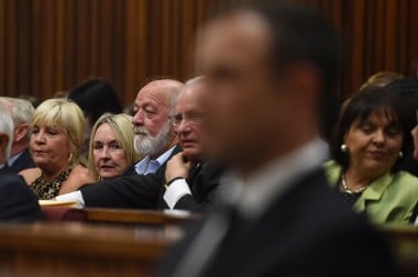 Reeva Steenkamp's parents June and Barry Steenkamp at the Pretoria High Court on September 11, 2014, in Pretoria, South Africa. Pistorius, stands accused of the murder of his girlfriend, Reeva Steenkamp, on February 14, 2013. This is his' official trial, the result of which will determine the paralympian athlete's fate. (Photo: Phill Magakoe/Independent Newspapers/Gallo Image/Getty Images)