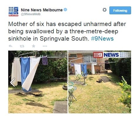 sinkhole melbourne