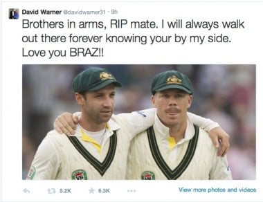 Dave Warner's tribute to his mate.