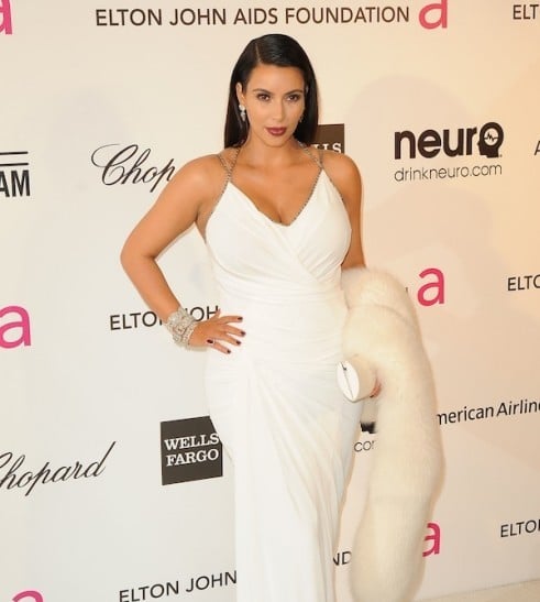 Kim Kardashian at Elton John's Oscar Party 2013