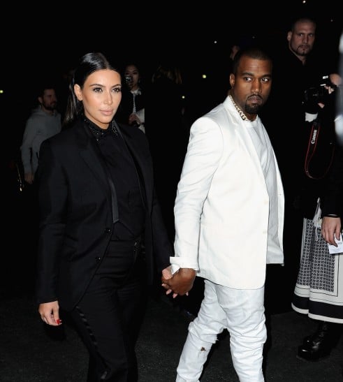 Kim and Kanye at Paris Fashion Week 2013