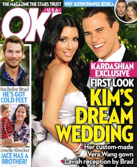 Kim Kardashian and Kris Humphries on the cover of OK