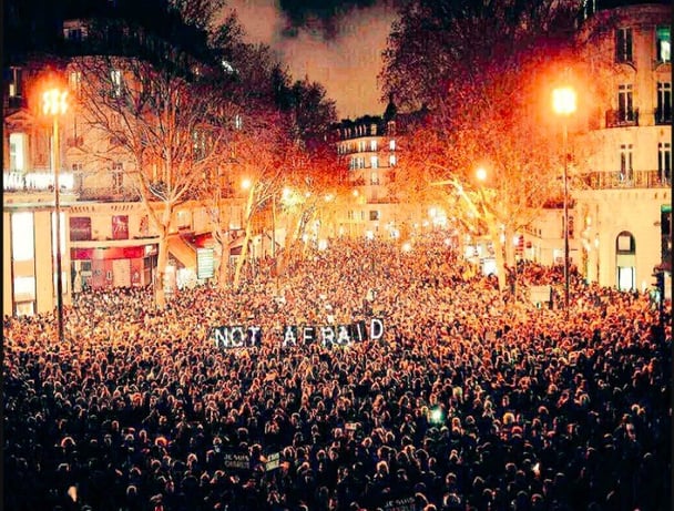 Tribute To Victims Killed During Attack At Satirical Magazine