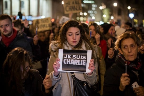 Tribute To Victims Killed During Attack At Satirical Magazine 