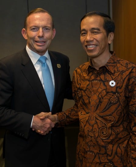 Joko Widodo with Tony Abbott