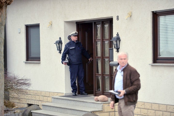POlice guard his home