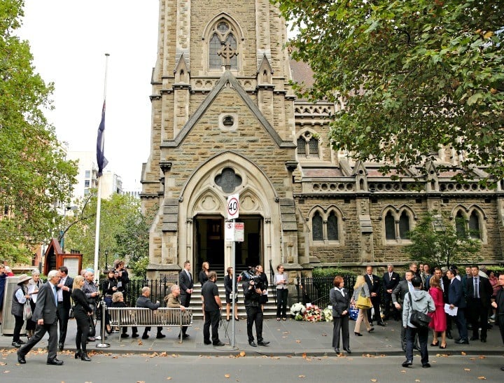 Thousands gather to farewell former PM Malcolm Fraser. Thousands gather to farewell former PM Malcolm Fraser.