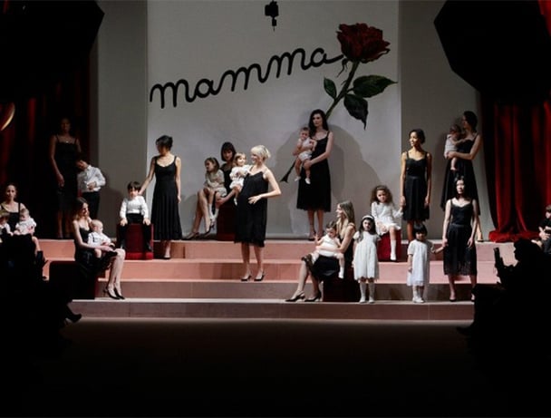 pregnant woman in fashion show