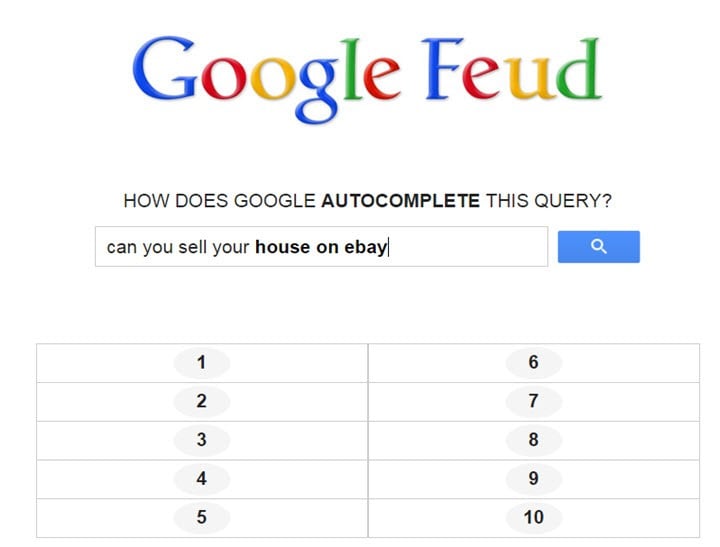 Google Feud. The best game the Internet has invented, ever.