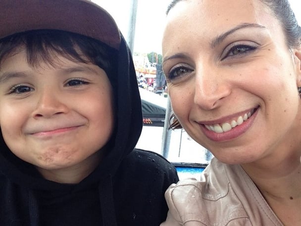 Giovann and mummy on a ride