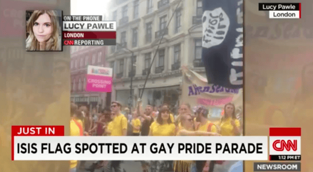 isis flag at gay pride event