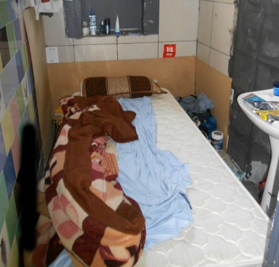 bathroom bed
