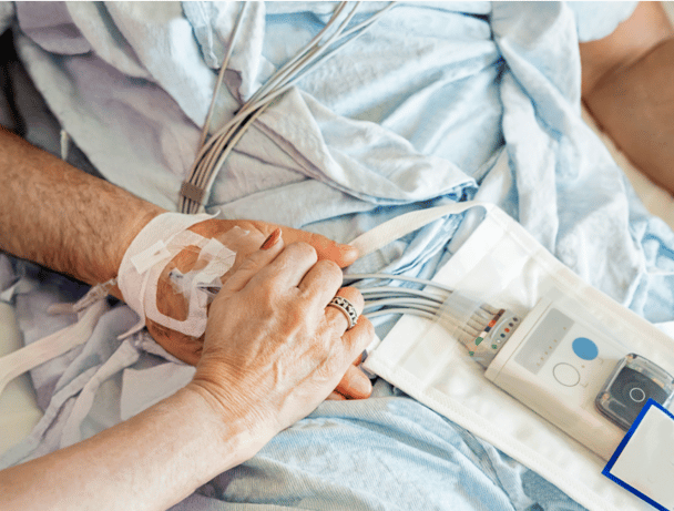 holding hands hospital