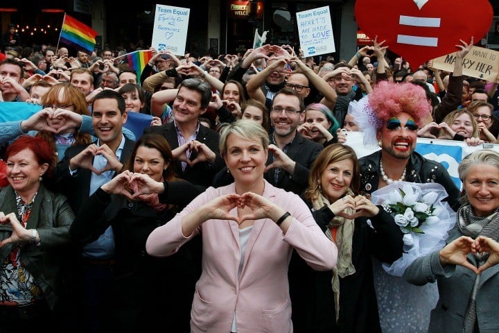 XXXXXXXX on May 31, 2015 in Sydney, Australia. Demonstrators are calling on the government to allow a free vote on Marriage Equality.