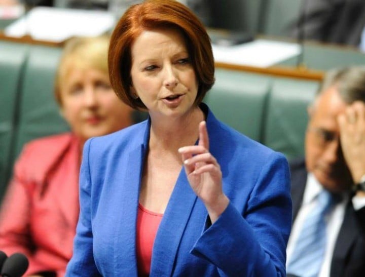 Gillard was told to 'stop playing the gender card.' (Image: Getty)