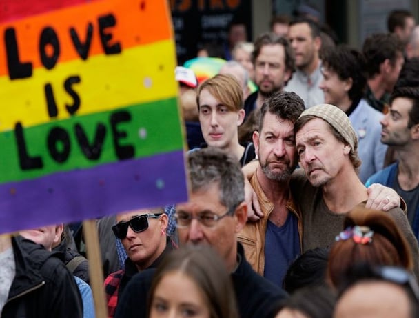 XXXXXXXX on May 31, 2015 in Sydney, Australia. Demonstrators are calling on the government to allow a free vote on Marriage Equality.