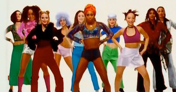 A still image from the music video for 90s dance sensation La Macarena