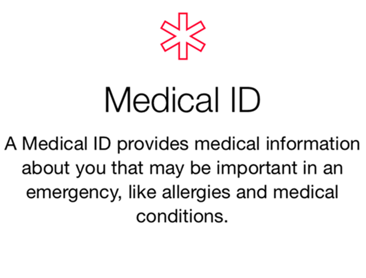 Medical ID iphone