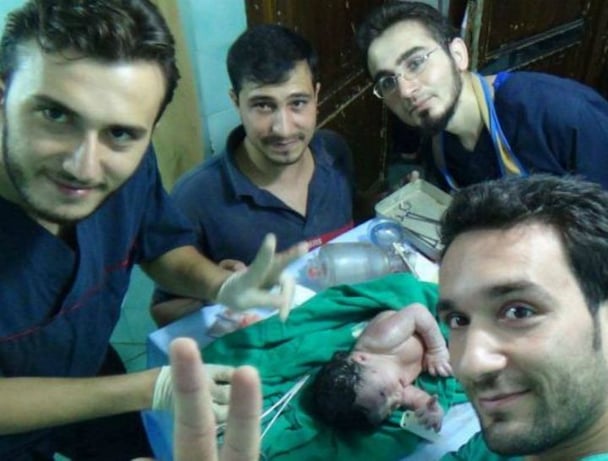 doctors save baby in syria