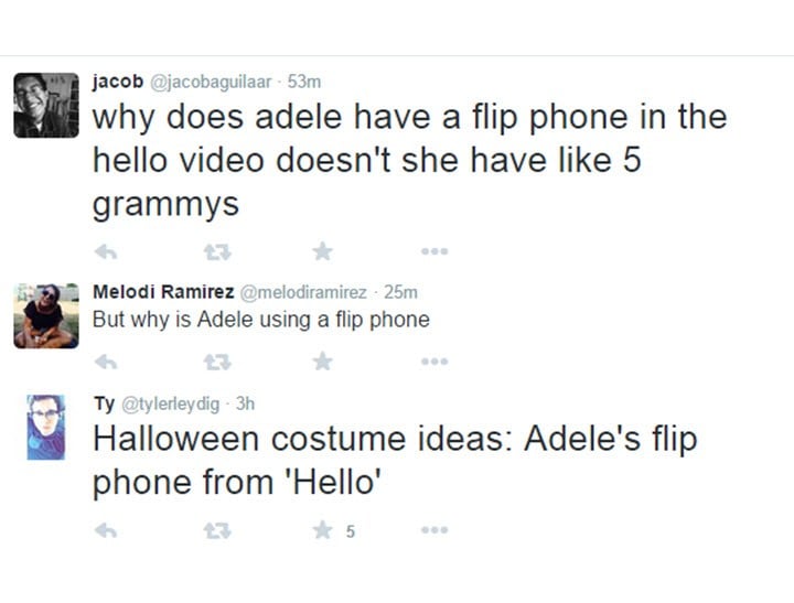 Adele Hello flip phone