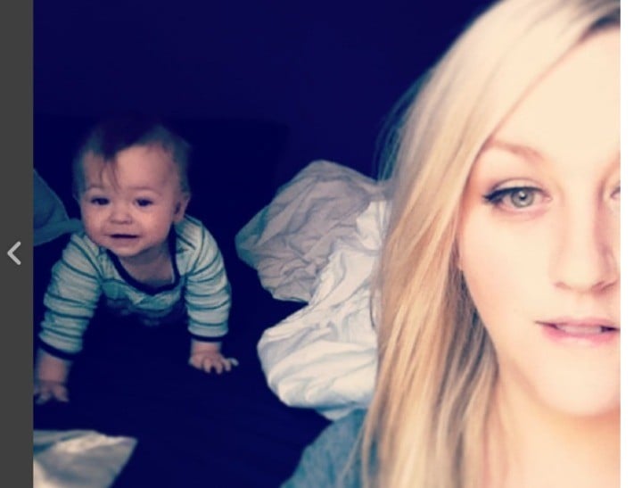 Devon and her child.