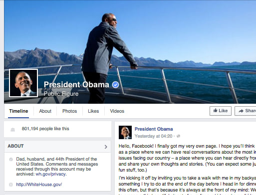 Barack Obama joins Facebook