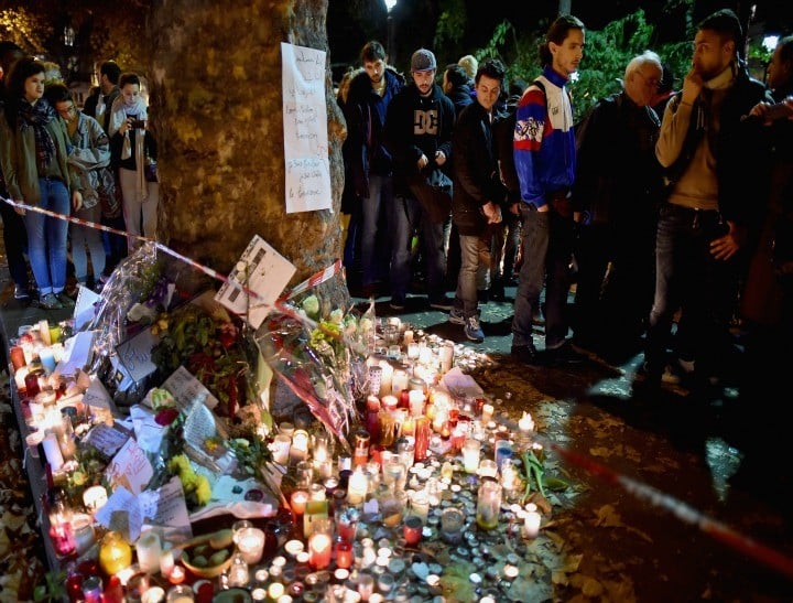 <> on November 16, 2015 in Paris, France.