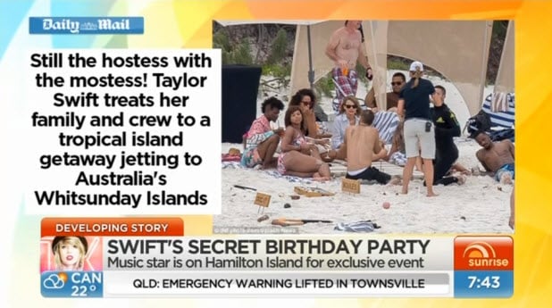 taylor swift hamilton island
