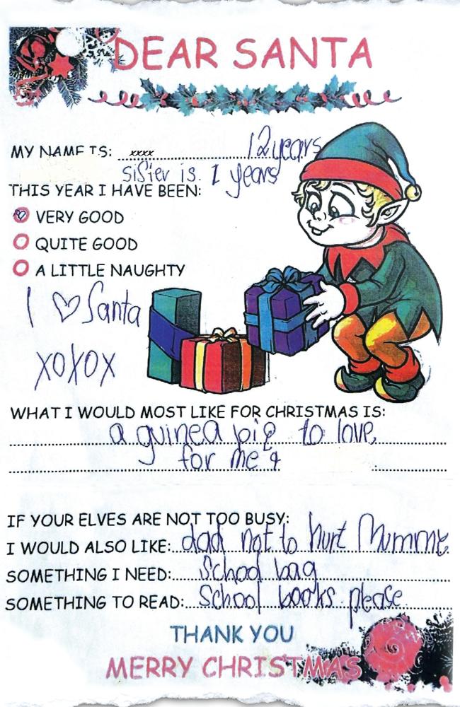 girl letter to Santa