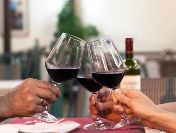 There's nothing wrong with over-indulging at Christmas? I'll drink to that! Image via iStock.