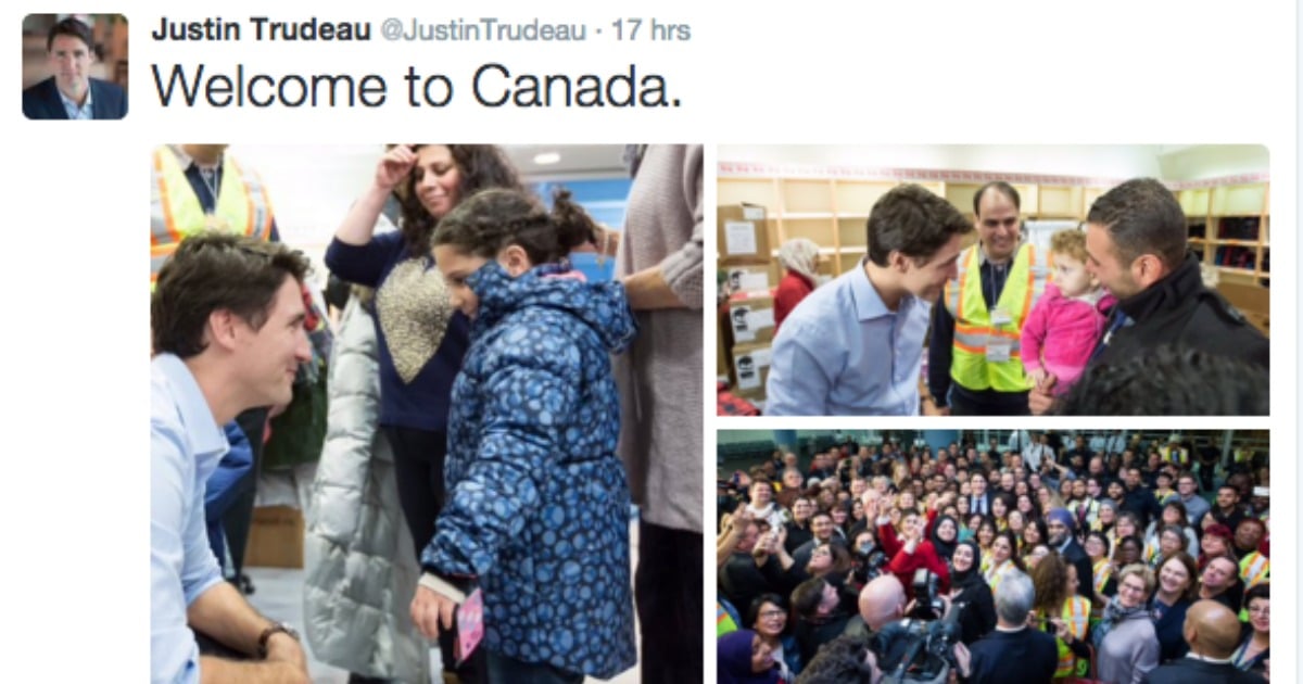 Canadian Pm Justin Trudeau Has Personally Welcomed The First Of 25 000