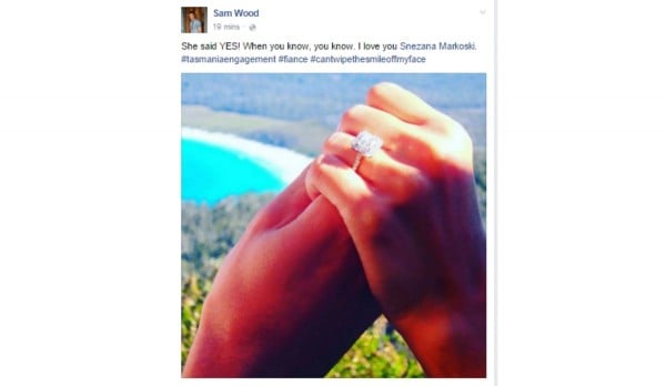 sam and snez engaged