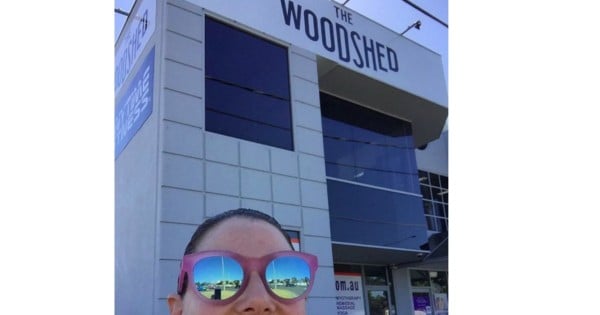 Julia Morris at the woodshed