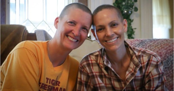 julie head shaved