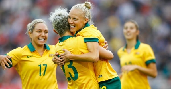 Matildas Celebrate Image via Getty CFP