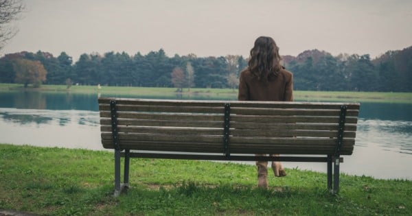 woman bench via istock