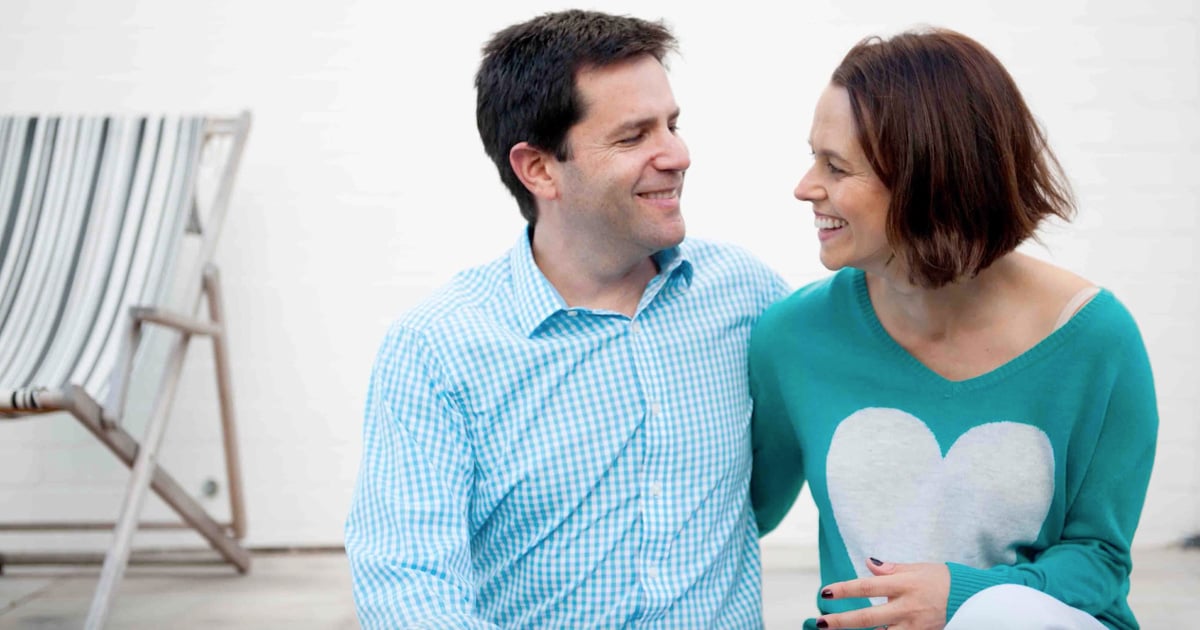 Mia Freedman working with husband Jason Lavigne.