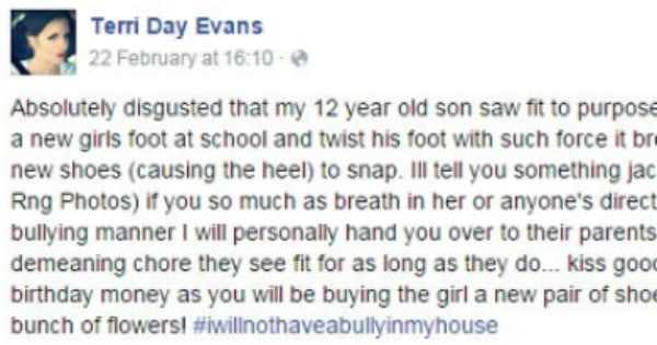 facebook shaming your kids