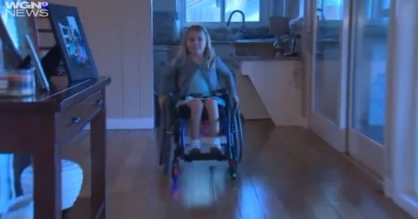Eden in wheelchair