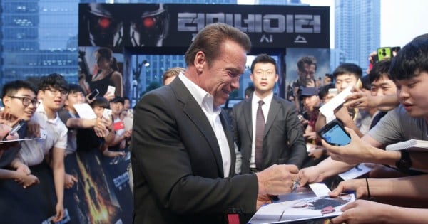 attends the Seoul Premiere of 'Terminator Genisys' at the Lotte World Tower Mall on July 2, 2015 in Seoul, South Korea.