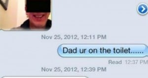 dad on loo