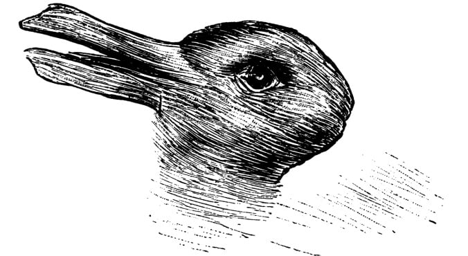 The duck or rabbit optical illusion tells your personality.