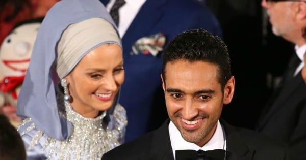 Waleed Aly and his wife Dr Susan Carland at the Logies. Picture Getty.