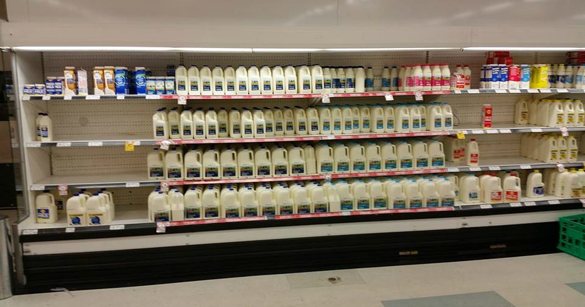 Supermarkets Selling Out Of Milk In Australia