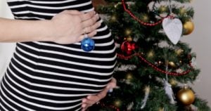 pregnant at christmas.