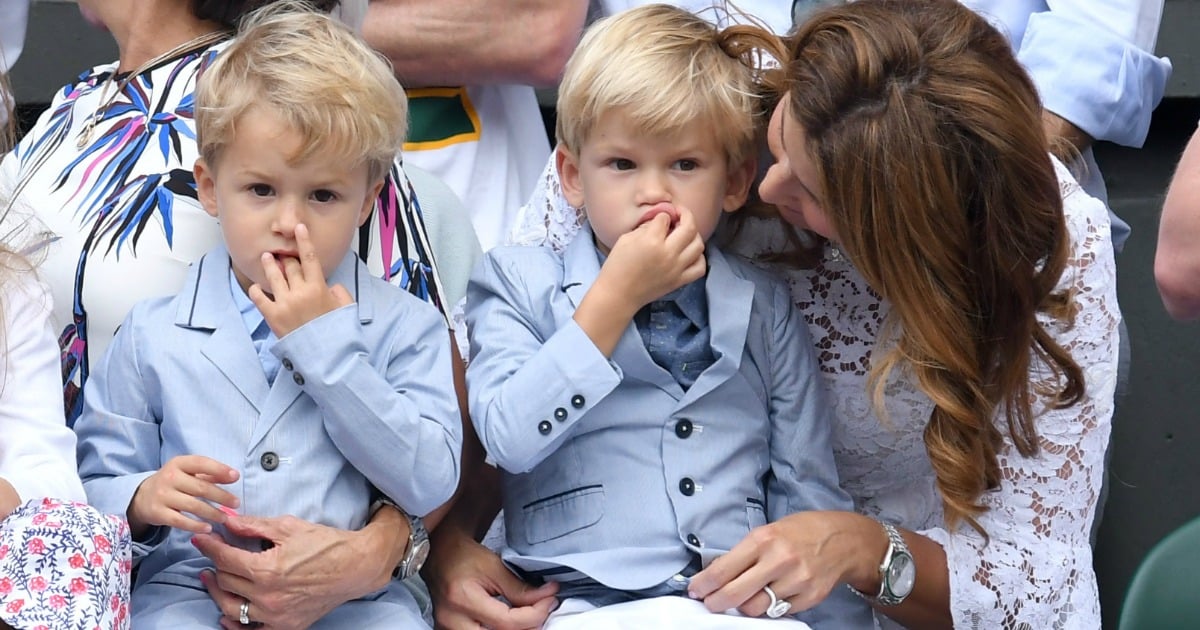 Federer's two sets of twins are the real stars of Wimbledon final.